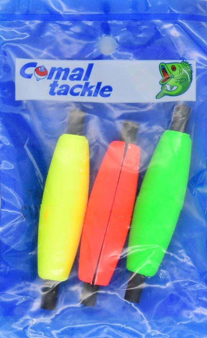 (4 pack) Comal Cigar Slotted Peg Fishing Bobbers, 3-Inch, 3-Pack