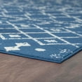 thumbnail image 5 of Transitional 5x8 Area Rug (5'3'' x 7'3'') Geometric Navy, Gray Living Room Easy to Clean, 5 of 12