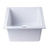 thumbnail image 5 of ALFI brand AB1720UM-W White 17" Undermount Rectangular Granite Composite Kitchen Prep Sink, 5 of 12