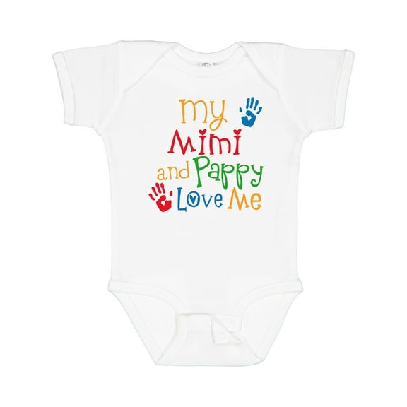 Inktastic Mimi and Pappy Love Me Boys or Girls Baby Bodysuit