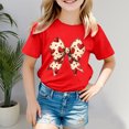 thumbnail image 2 of Tkrady Kids Girls New Crewneck Short Sleeve Tshirt Top Valentines Day Cute Graphic Casual Tee, Sizes 1-12 Years, 2 of 5