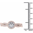 thumbnail image 4 of 1 Carat T.W. Diamond Criss-Cross Shank Single Halo Vintage 14kt Rose Gold Engagement Ring, 4 of 5