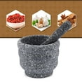 thumbnail image 3 of Mortar and Pestle Set - Solid Bowl Holder 5.5 Inch for , Herbs, , Garlic, Kitchen, Cooking, -, 3 of 7