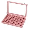 thumbnail image 2 of Organizador de joyas portátil y versátil con 48 compartimentos. Contenedor para regalos. Rosa, 2 of 9