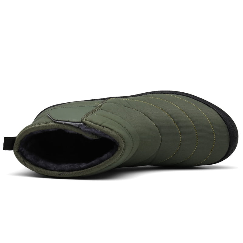 men outdoor waterproof warm lining hook loop casual ankle boots