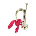 thumbnail image 1 of Trompeta de metal de 13 pulgadas, instrumento musical de trompeta de caballería para principiantes, ideal para práctica, bandas escolares y orquestas., 1 of 8