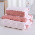 thumbnail image 1 of XmhyTop-A Juego de toallas de baño de 3 piezas de vellón coral, ultrasuaves y absorbentes, para el hogar, color rosa A, 1 of 5