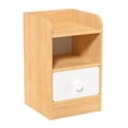 thumbnail image 1 of Limorve Solid Wood Bedside Table with Drawer & Shelf, Rustic Nightstand for Bedroom, Living Room End Table, Couch Side Table, Home Decor, 1 of 9