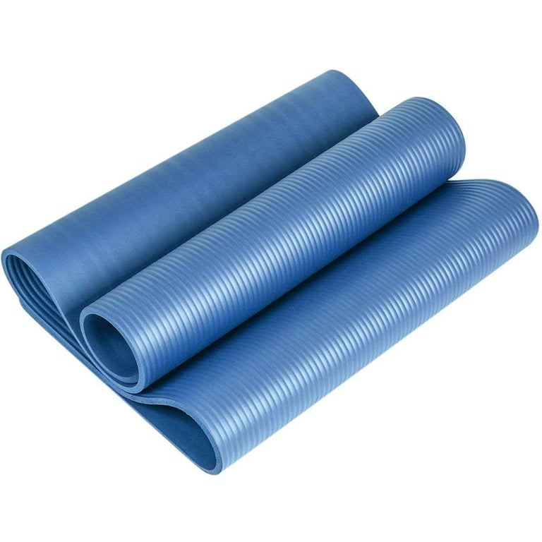 Light BLUE 15MM NBR YOGA MAT, Thick yoga Mat size 15mm x 60cm x 190cm Long  For comfort.