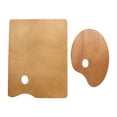 thumbnail image 3 of Worgeous 2Pcs Wooden Painting Tray DIY Art Painting Plate Creative Color Mixing Plate, 3 of 8