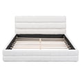 thumbnail image 4 of Euroco Upholstered Queen Size Platform Bed with Tuft Headboard, White, 4 of 11