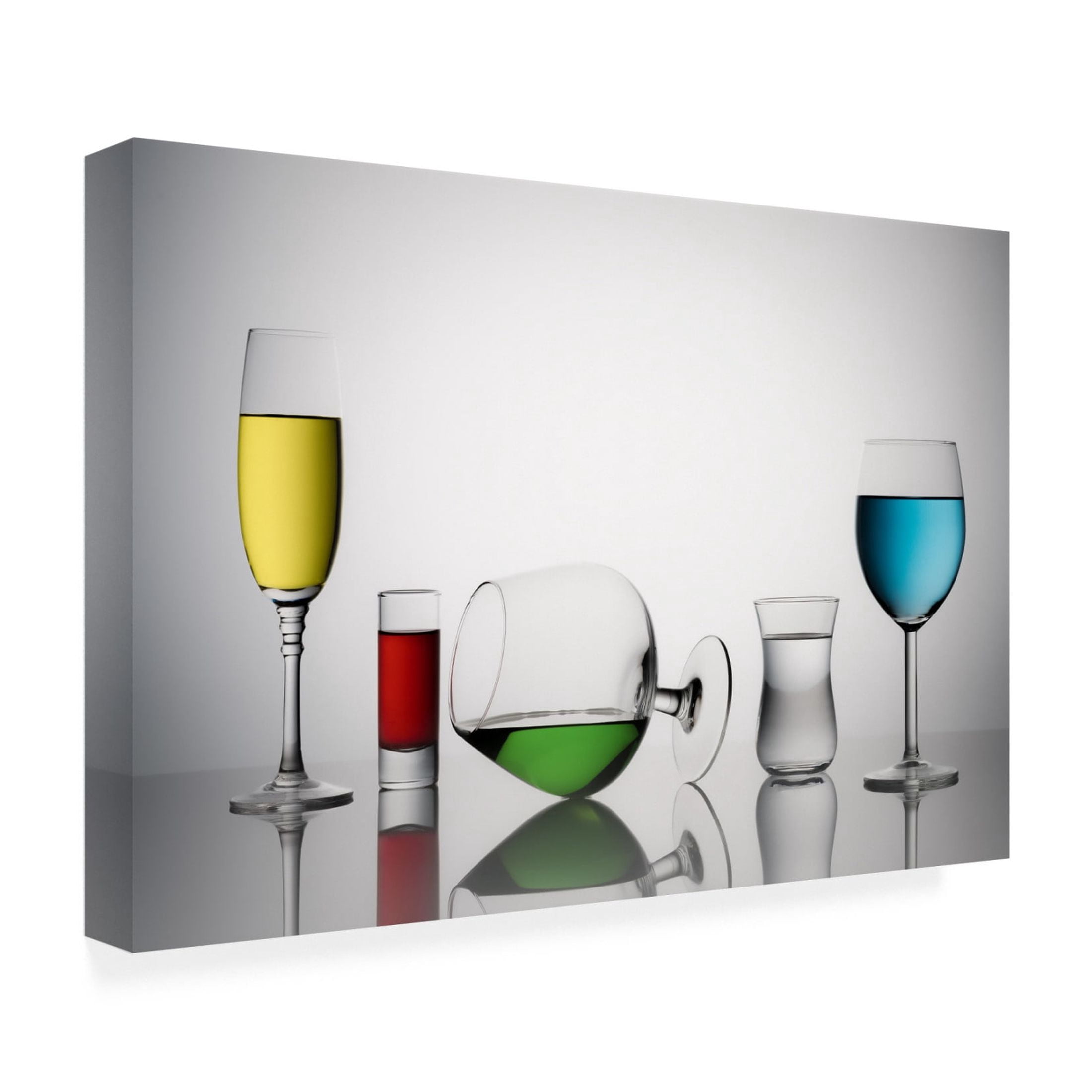 Canvas Wall Art - Saleh Swid 'Color Liqued' Wall Art for Living Room, Bedroom, or Office Décor by Trademark Fine Art - 47 x 30 Inches