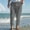 Dark Gray, variant on ZZwxWA Men's Linen Trousers Lightweight Loose Fit Bottoms Casual Beach Pants Breathable Summer Relaxed Style 50% Off Clear