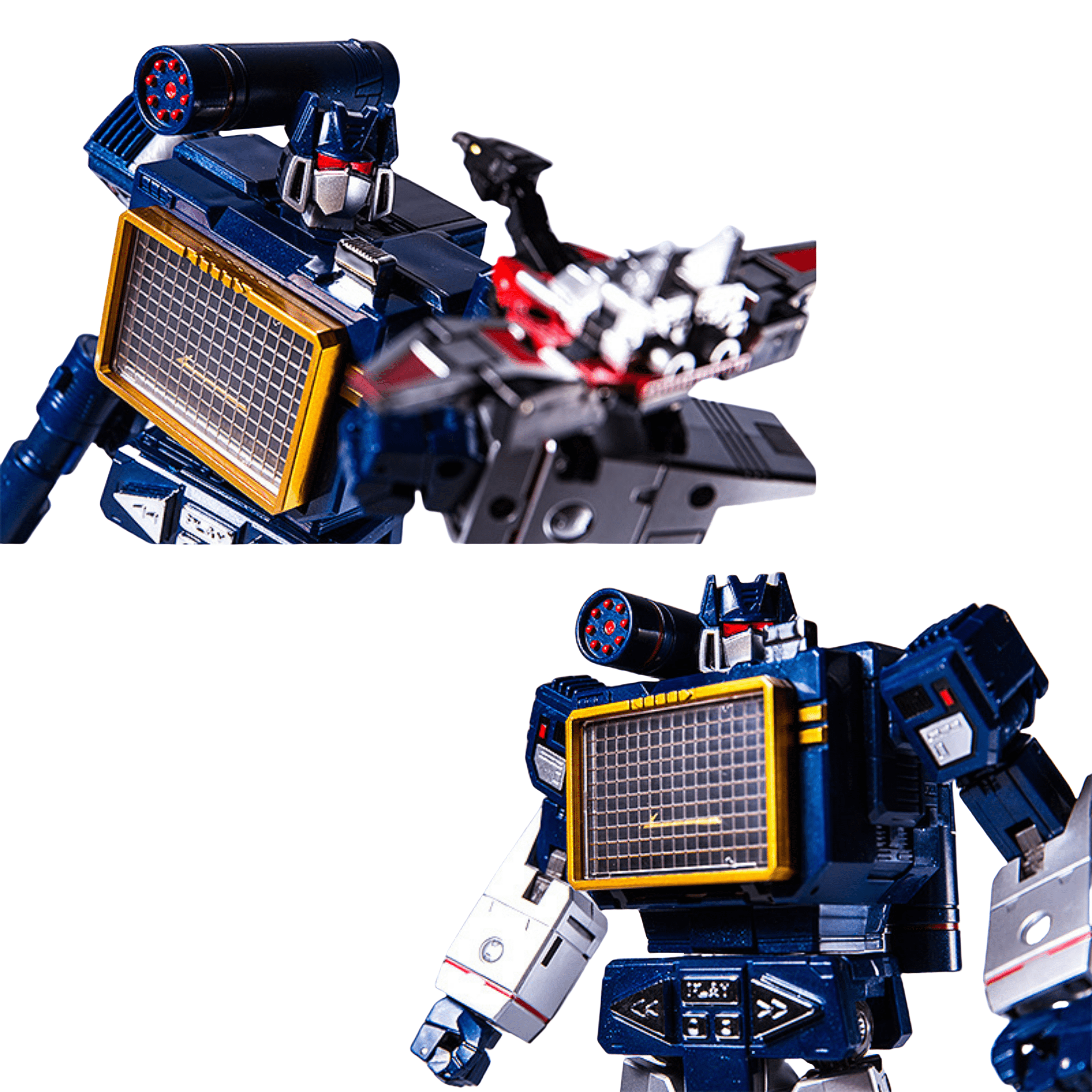 Soundwave Transforming Masterpiece oversize  THF 10 inch Decepticon Communication Officer with six boxes of tape corps Figure Ages 15+