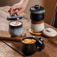thumbnail image 2 of Microwave Safe Ceramic Stew Bowl for One Person Minimalist Design Egg Poachers Cooker for Puddings, 2 of 5