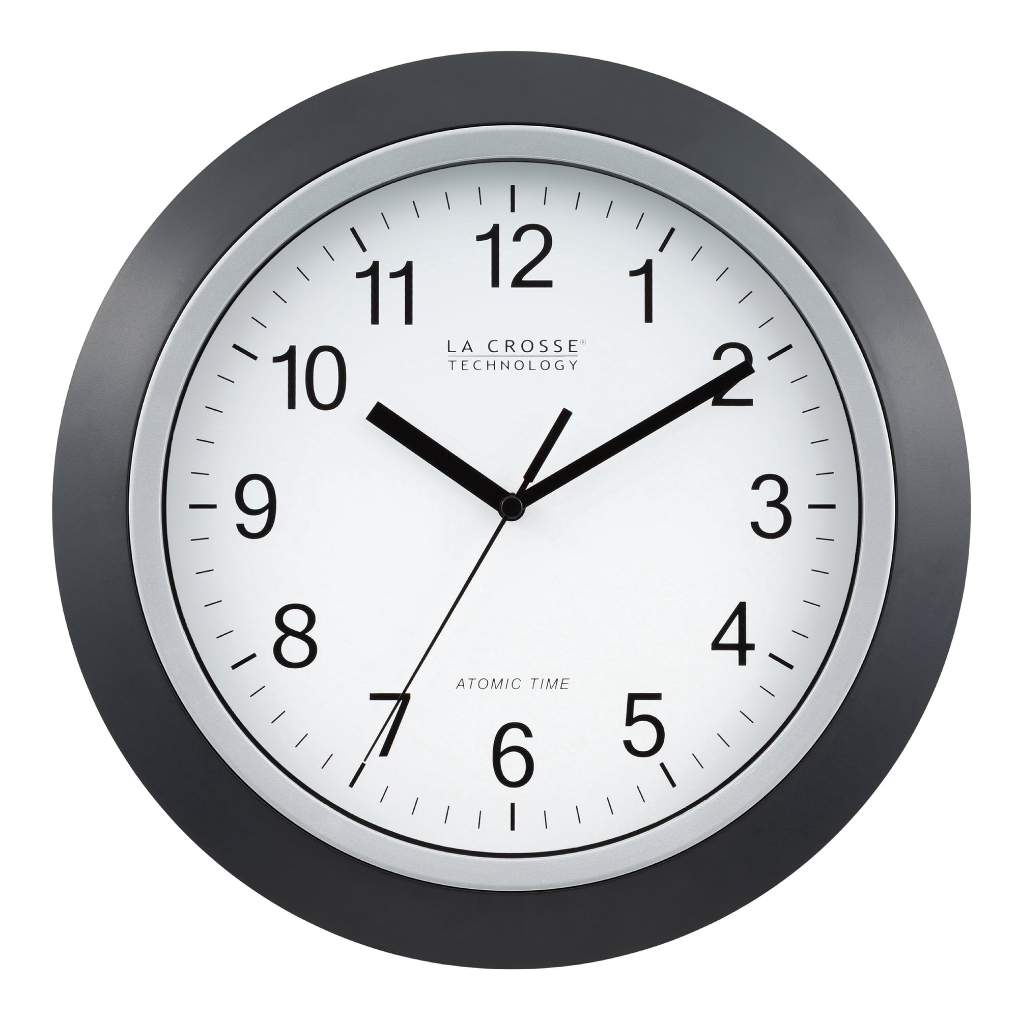 La Crosse Technology 12 Inch Classic Black Atomic Analog Wall Clock, WT-3129B