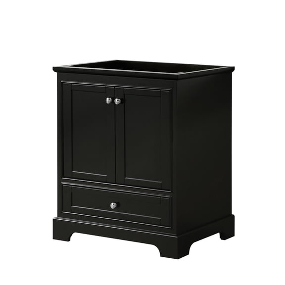 Wyndham Collection Deborah 30" No Sink Wood Single Bathroom Vanity in Espresso