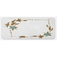 thumbnail image 1 of Brown and Blue Kitchen Mat, Floral Pattern with Lines Curves Botany Inspired Abstract Art, Plush Decorative Kitchen Mat with Non Slip Backing, 47" X 19", Caramel Pale Blue White, by Ambesonne, 1 of 1