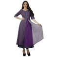 thumbnail image 1 of Moomaya Tunique Imprimée en Coton pour Femmes, Fente sur le Fron, Manches Courtes, Longue Kurta Kurti, Ensemble-m, 1 of 1