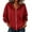 1# Red, variant on Zip Up Hoodies Women 2026 Spring Casual Long Sleeve Sweatshirts Fall Winter Track Jackets with Pockets Light Gray M