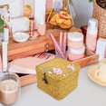 thumbnail image 3 of GOOHOCHY Cesta tejida de paja, cesta tejida para artículos diversos con tapa, cesta para guardar cosméticos, decoración del hogar, 3 of 8