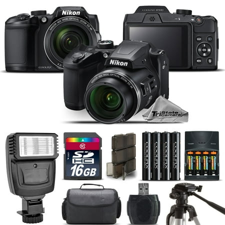 Nikon COOLPIX B500 Camera 40x Optical Zoom + Flash + Case - 16GB Kit Bundle