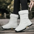 thumbnail image 6 of Women's Winter Snow Boots Outdoor Hiking Skiing Comfortable Anti-Slip Plush Zipper Cold-Resistant Thickened High Boots White 8 US, 6 of 7