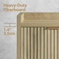 thumbnail image 4 of ARKANTOS Shoe Cabinet with 2 Fluted Doors and Shelves for Entryway Coastal Oak, 4 of 6