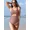 pink, variant on Alove Maternity Swimwear One Piece Swimsuit Monokini Scalloped Cut Out Ruched High Waisted Scoop Neck Pregnancy Bathing Suit