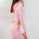 thumbnail image 5 of Blusas + Pantalones Largos Y2K Knit Crop Tops + Pantalones largos 2 piezas Mujer Cremallera Sport Fitness Outfit (Rosa S) Kuymtek para Mujer Rosa T M, 5 of 6