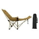 thumbnail image 3 of Silla de campamento reclinable con silla de salón de reposapiés removible con bolsa de transporte portátil para picnic viajes césped piscina de pesca Caqui, 3 of 8
