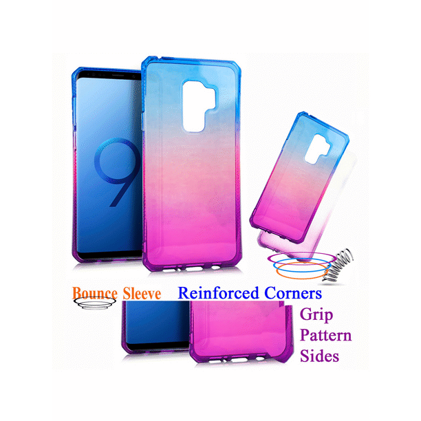 For 6 2 Samsung S9 Plus Galaxy S 9 Plus Case Phone Case Bounce Corner Edge Shock Slip Guard Scratch Shield Grip Wrap Slim Skin Cover Blue Top Walmart Com
