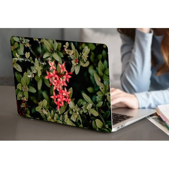 KSK KAISHEK Hard Case Shell Cover for MacBook Air 13" 2010/2013/2014-2017 A1369 A1466 + Black Keyboard Cover, Flower 0276