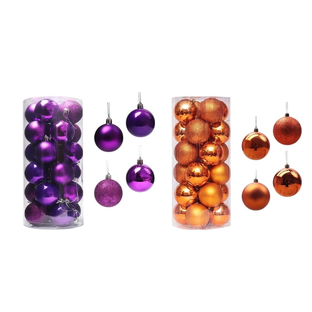 48 Pieces Christmas Tree Ornaments Hanging Xmas Balls Soledad bolas colgantes