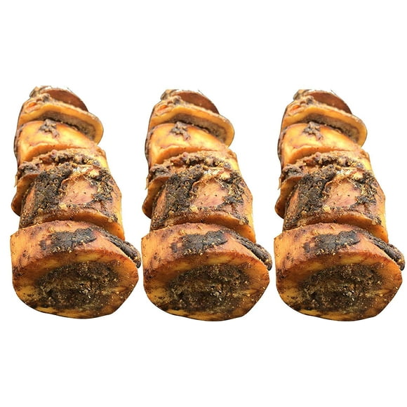 K9 connoisseur Single Ingredient Dog Bones Made in USA for Small Breed Dogs Natural Long Lasting Marrow Filled Bone Slice chew Treat Best for Dogs Or Puppies Up to 15 Pounds 3 Pack of 6 Slices