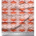 thumbnail image 1 of Soimoi Pink Silk Fabric Crabs Ocean Print Fabric by the Yard 42 Inch Wide, 1 of 1
