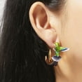 thumbnail image 4 of Cute Earrings Flying Oil Painting Earrings Woman Gift, 4 of 9