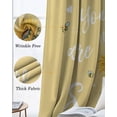 thumbnail image 3 of Yellow Sunshine Sunflower Blackout Curtains for Bedroom Living Room Darkening Curtains 84 Inch Length 2 Panels Set Pastoral Bees Farmhouse Floral Window Curtain Window Treatment Drapes 52"x84", 3 of 9