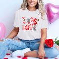 thumbnail image 5 of mihongmao Valentine Graphic T Shirts for Women Short-sleeved Crew-neck Pullover Casual Valentine's Day White 2X, 5 of 7