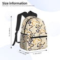 thumbnail image 4 of Vsdgher Snake And Floral Print Unisex Large Capacity Bookbag Schoolbag Casual Daypack for High School/College/Teens/Travel/Work, 4 of 8