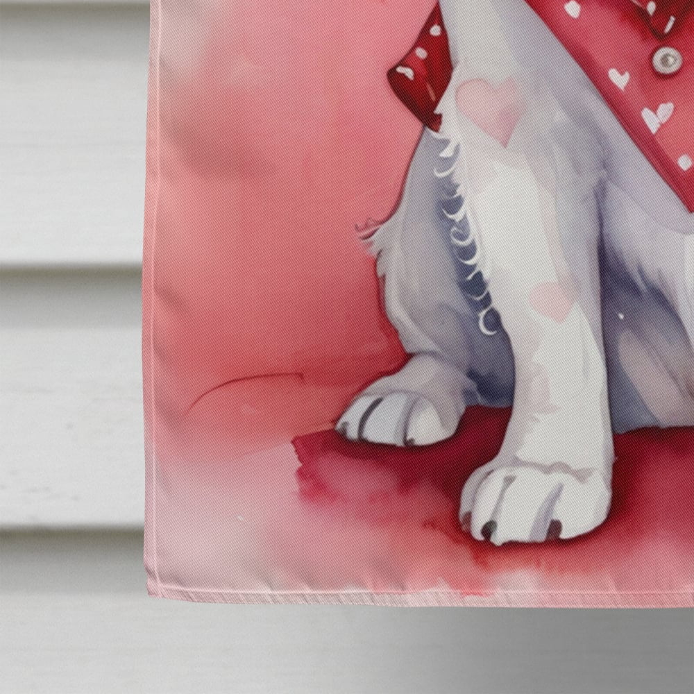 Clumber Spaniel My Valentine House Flag 28 in x 40 in