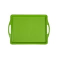 thumbnail image 3 of Mintra Unbreakable Rectangular Plastic 17.5" x 12.5" Serving Tray, Gray, 3 of 11