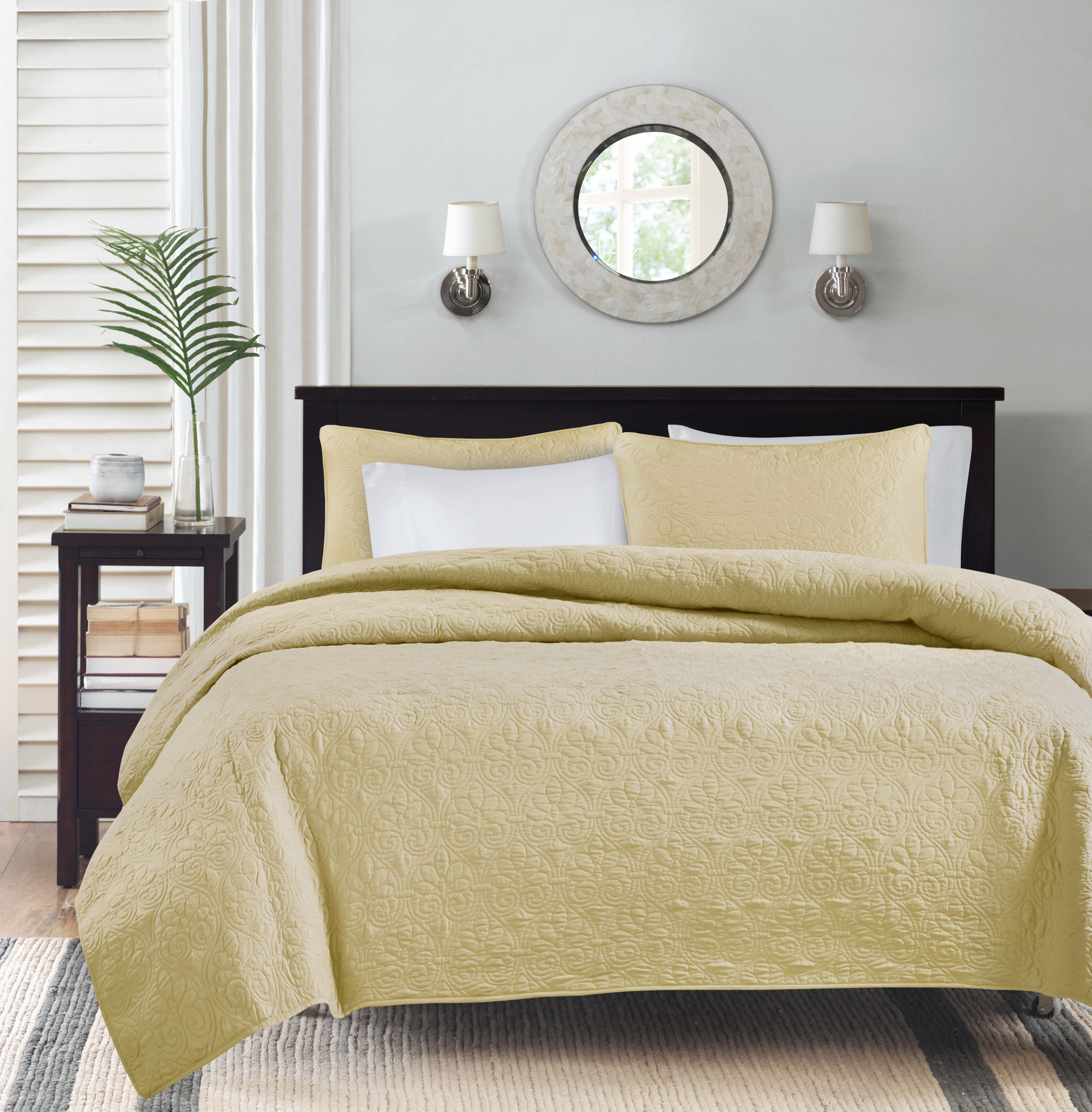 Home Essence Vancouver Super Soft Reversible Coverlet Set, King/Cal King, Yellow - image 3 of 14
