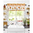 thumbnail image 6 of Valances for Windows Orange Pumpkin Rod Pocket Cafe Window Treatments Valance Curtains for Kitchen Bathroom Laundry Basement Windows 42"x12", 6 of 6