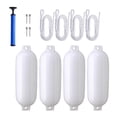 thumbnail image 1 of jinwen 4Pcs Boat Bumper Boat Fenders Protection Inflatable Marine Bumper White, 1 of 9