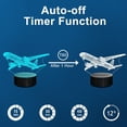 thumbnail image 6 of YSITIANNA 3D Airplane Acrylic Night Light \u2013 Touch & Remote Control, 16 Colors, Dimmable, USB/Battery Powered \u2013 Ideal for Kids‘ Rooms, Aviation Fans for Boys & Girls STNL#009, 6 of 7
