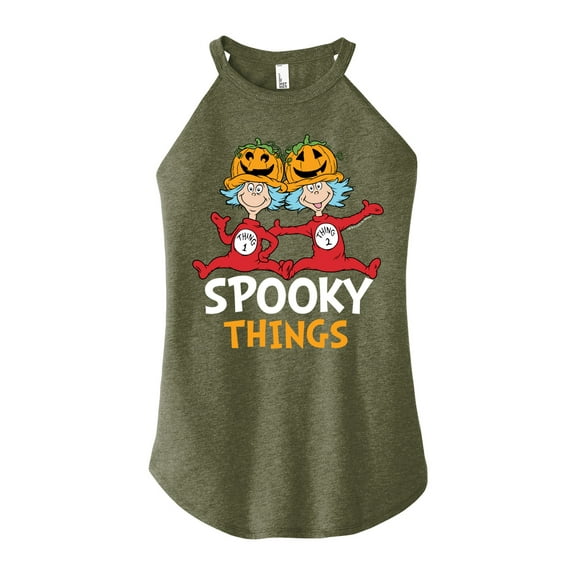 Dr. Seuss - Spooky Things - Juniors High Neck Tank Top