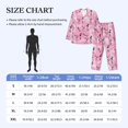 thumbnail image 2 of Mens Pajamas Set, Cute Poodle Dog Pink_A Button Down Long Sleeve Loungewear Sleepwear Pjs sets for Men, 2 of 5