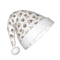 thumbnail image 2 of Cauagu Pugs Pattern Christmas Hat for Kids,Xmas Holiday Hat Santa Hat for Boys & Girls Festive Headwear Accessories for Christmas/New Year/Holiday, 2 of 6