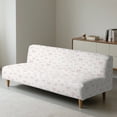 thumbnail image 2 of Jiueut Bow Pattern Armless Futon Sofa Slipcover, Folding Sofa Cover Stretch Elastic Washable Couch Sofa Bed Furniture Protector Slip Cover for Living Room Kids Pets, 2 of 7